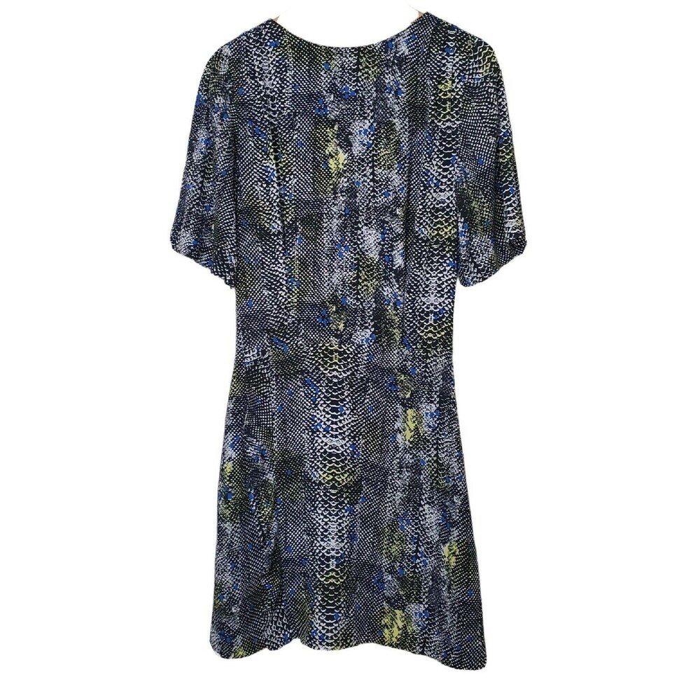 & Other Stories Dress Size 6 Snakeskin Print Half Sleeve Ruffle Side